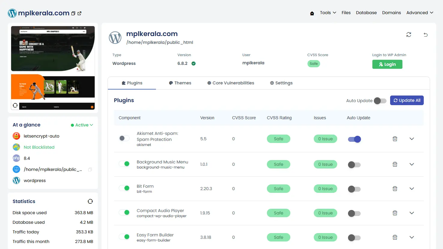 cPGuard X Dashboard Screenshot